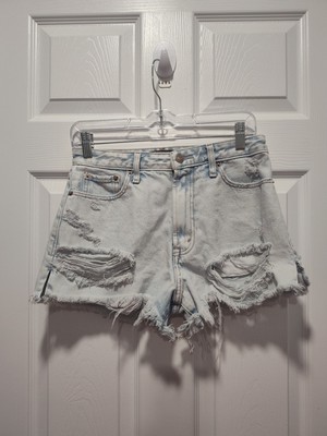 Abercrombie & Fitch Women’s Annie Hi Rise Shorts Size 27/4 Light Wash Denim-image