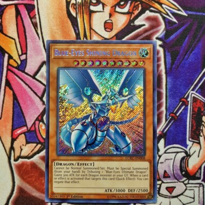 YUGIOH! Blue-Eyes Shining Dragon LCKC-EN008 Secret Rare 1st Edition NM-image