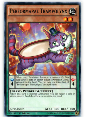 Performapal Trampolynx - MP15-EN127 - Rare - 1st Edition NM YuGiOh!  2015 Mega-T-image