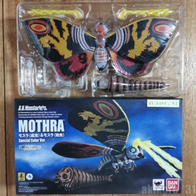 S.H.MonsterArts Godzilla vs MOTHRA Adult & Larva Special Color Figure BANDAI-image