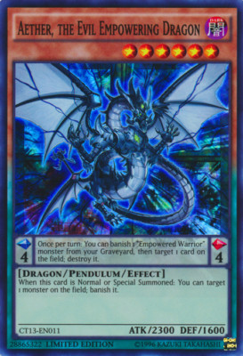 Yugioh Aether, the Evil Empowering Dragon CT13-EN011 Super Rare Limited VLP-image
