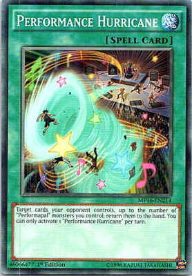 Performance Hurricane MP16-EN214 Yu-Gi-Oh! Card Light Play 1st Edition-image