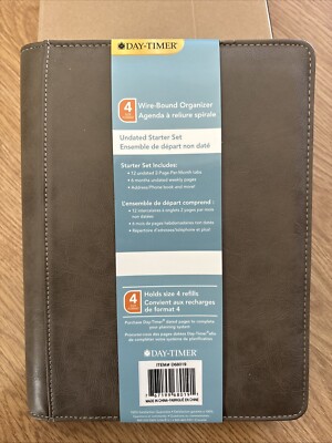 New Day-Timer Wire-Bound Organizer/Planner( GREY), (9.25X7.25”)  #D68019-image