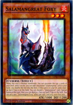 Salamangreat Foxy #LD10-EN046 Yugioh Lightly played 1st Edition-image
