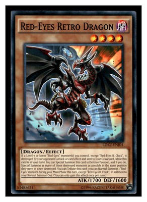 2016 Yu-Gi-Oh! #LDK2-ENJ04 Red-Eyes Retro Dragon-image