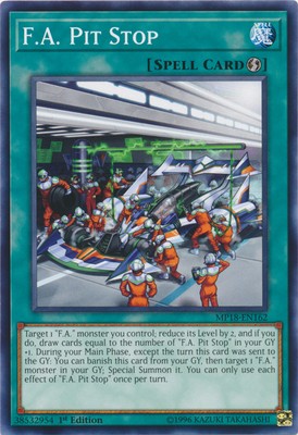 F.A. Pit Stop - MP18-EN162 - Common - 1st Edition - Lightly Played-image