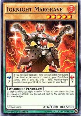 Igknight Margrave MP16-EN068 Yu-Gi-Oh! Card Light Play 1st Edition-image