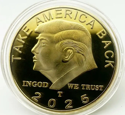2024 Trump “Take America Back” coin 2025 Golden-Color Souvenir Token / USA-image