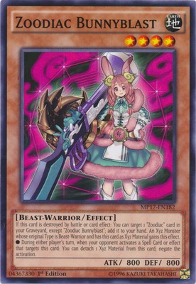 Zoodiac Bunnyblast - MP17-EN182 - Common - 1st Edition Near Mint 2017 Mega Tin S-image
