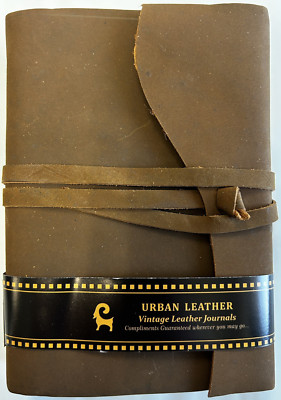 Handmade Genuine Leather Bound Journal Notebook Plain Matt Paper 110 Pages NEW -image