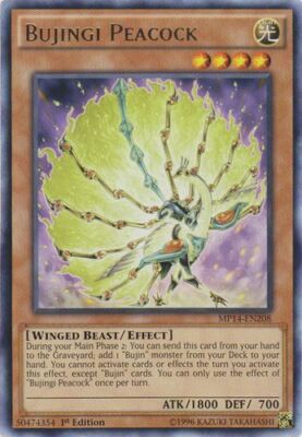 Yugioh! LP Bujingi Peacock - MP14-EN208 - Rare - 1st Edition Lightly Played, Eng-image
