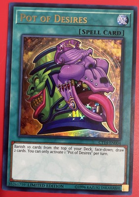 Yugioh Pot of Desires CT14-EN004  - Limited Edition Ultra Rare -image