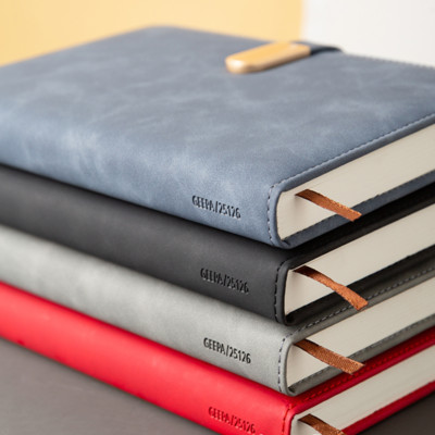 Thick 256 Pages PU Leather Journal A5 Notebook Lined Paper Writing Diary Planner-image