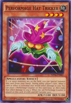 Performage Hat Tricker - MP16-EN061 - Common - 1st Edition - Lightly Played-image