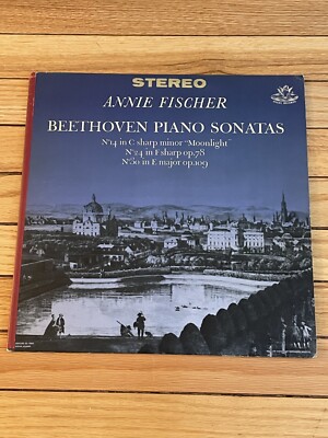 BEETHOVEN Piano Sonatas #14, 24 & 30 - ANNIE FISCHER - ANGEL LP-image