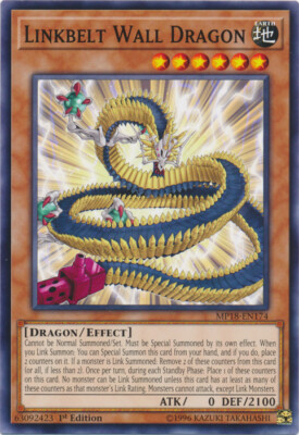 Linkbelt Wall Dragon - MP18-EN174 - Common - 1st Edition NM YuGiOh!  2018 Mega-T-image