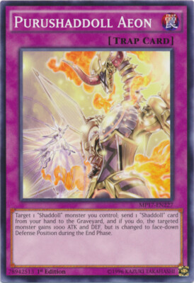 Yugioh! LP Purushaddoll Aeon - MP17-EN227 - Common - 1st Edition Lightly Played,-image