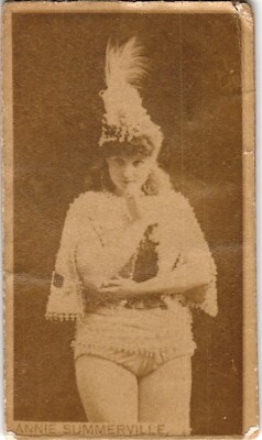 Stage Actress ANNIE SUMMERVILLE Sweet Caporal Cigarette Card Antique-image