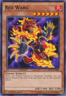Yugioh! LP Red Warg - MP17-EN069 - Common - 1st Edition Lightly Played, English-image