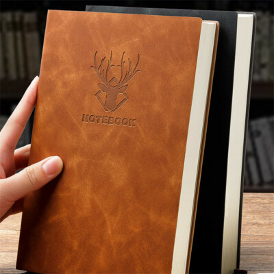 A5 Leather Thick Vintage Journal Notebook Lined Paper Diary Planner 360 Pages-image