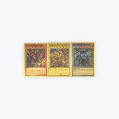 Golden Custom Egyptian God Cards, Ra Slifer, Obelisk Gold Promo Collectors DIY-image