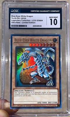 Yu-Gi-Oh! Legendary Collection Blue-Eyes White Dragon #LC01-EN004 CGC 10 💎-image