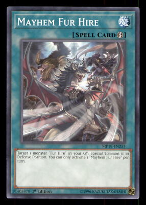 Yugioh Mayhem Fur Hire #MP19-EN255 2019 Gold Sarcophagus Tin Mega Pack LP-image