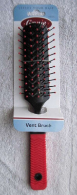 Annie Rubberized Soft Grip Vented Vent Hair Brush Red Simple Basic Plain Plastic-image