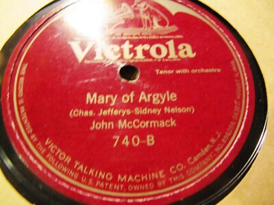 1910 John McCormack SCOTTISH Ballad MARY OF ARGYLE / Annie Laurie VICTOR 740-image
