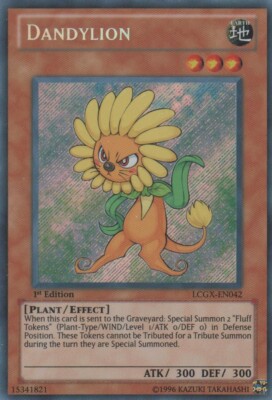 Yugioh! LP Dandylion - LCGX-EN042 - Secret Rare - 1st Edition Lightly Played, En-image