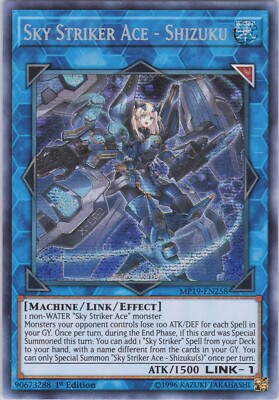 Sky Striker Ace - Shizuku NM (#1) MP19 1st Gold Sarcophagus Tin Mega Pack Yugioh-image