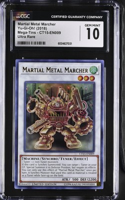 Martial Metal Marcher *CGC GEM MINT 10* POP 1 *CT15-EN009*Ultra Rare*2018*Yugioh-image