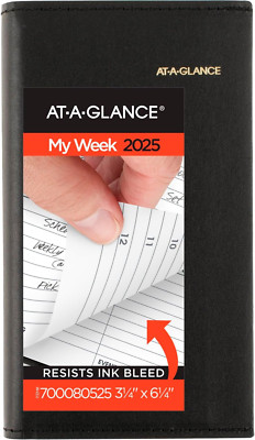 2025 Appointment Book Planner, Weekly, Refillable, 3-1/4