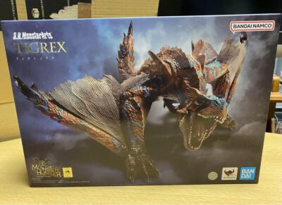 S.H.MonsterArts MONSTER HUNTER RISE TIGREX Action Figure BANDAI From Japan-image