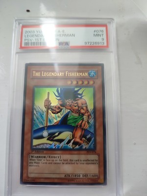 Yu-Gi-Oh! Legendary Fisherman PSA 9 MINT 1st 2003 Ultra Rare PSV-076 AE-image