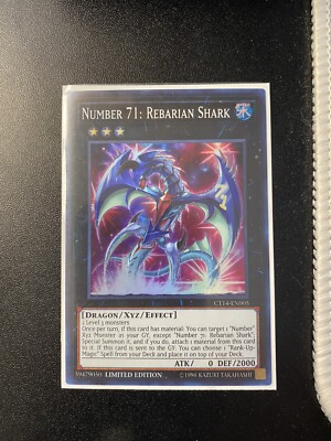 Yu-Gi-Oh! TCG Number 71: Rebarian Shark 2017 Mega-Tins Promos CT14-EN005 Limited-image