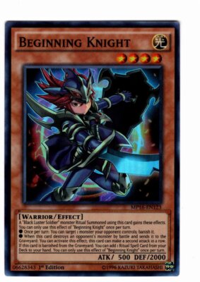 Yugioh - 1X Beginning Knight - Super Rare - 1st Edition - MP16-EN123 - Near Mint-image