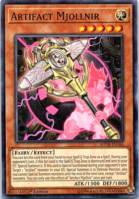 Artifact Mjollnir MP18-EN186 Yu-Gi-Oh! Light Play 1st Edition -image
