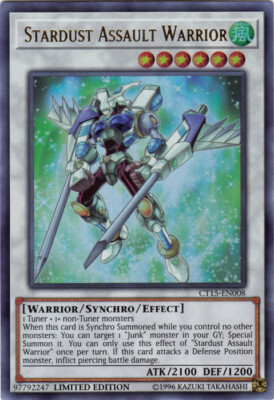 Stardust Assault Warrior - CT15-EN008 - Ultra Rare - Limited Edition NM YuGiOh! -image