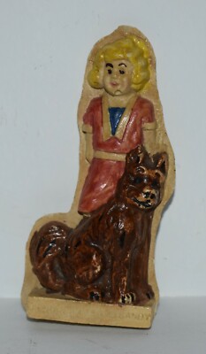 Vintage ORPHAN ANNIE & DOG SANDY Chalk Chalkware Figure Figurine COMIC Statue -image