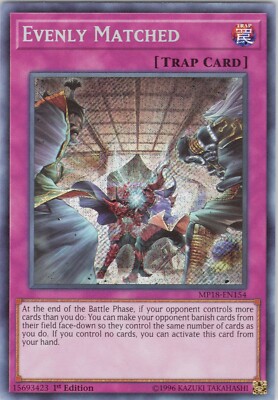 Evenly Matched NM (#3) MP18 1st 2018 Mega-Tins Mega Pack Yugioh-image