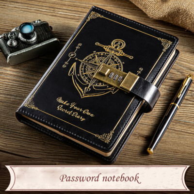 B6 Size PU Leather Vintage Journal Notebook Lined Paper Writing Diary 224 Pages-image