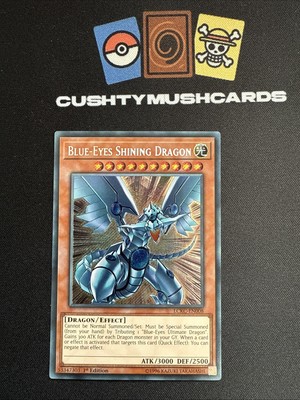 YUGIOH BLUE EYES SHINING DRAGON SECRET RARE LCKC-EN008 1ST EDITION -image