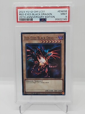 PSA 9 Mint Red-Eyes Black Dragon LC01-EN006 25th Anniversary Edition Holo Dark-image