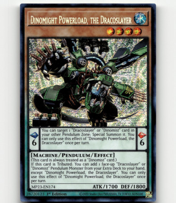 Yugioh Dinomight Powerload, the Dracoslayer 25th Anniv. Tin: Dueling Heroes Mega-image