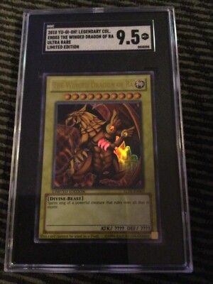2010 YU-GI-OH WINGED DRAGON OF RA  SGC 9.5 MINT+ LC01-EN003  limited edition-image