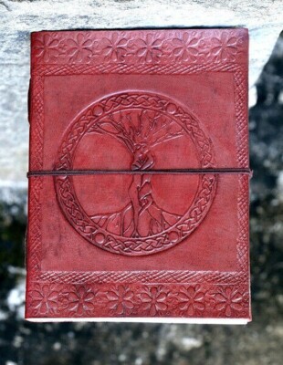 Leather Embossed Journal Leather Diary, Notebook, Writing journal Travel journal-image