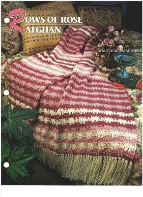 Rows Of Rose Afghan    Annie's Attic Crochet Afghan Pattern Page-image