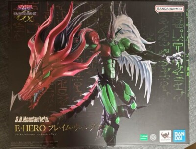 S.H.MonsterArts Yu-Gi-Oh! GX E. HERO Flame Wingman from Japan New-image