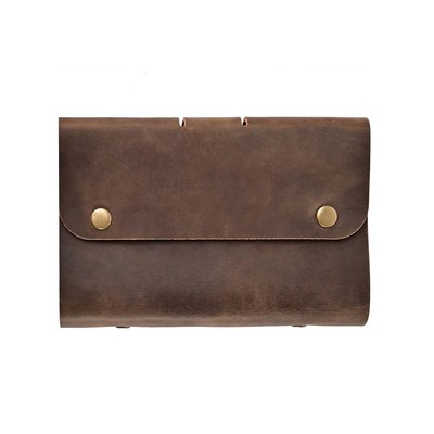 ROTERDON System Notebook Genuine Leather Notebook A6 80 Refills 6 Holes (Ring In-image